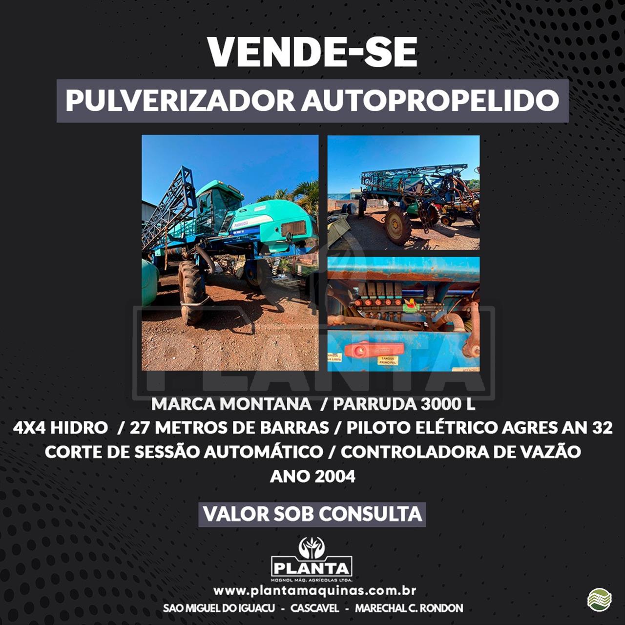 PULVERIZADOR MONTANA PARRUDA 3027 Tração 4x4 Planta Máquinas - Kuhn CASCAVEL PARANÁ PR